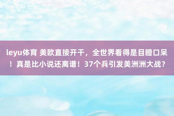 leyu体育 美欧直接开干，全世界看得是目瞪口呆！真是比小说还离谱！37个兵引发美洲洲大战？