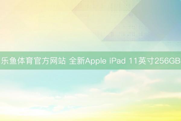 乐鱼体育官方网站 全新Apple iPad 11英寸256GB