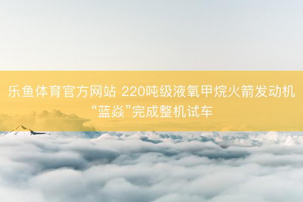 乐鱼体育官方网站 220吨级液氧甲烷火箭发动机“蓝焱”完成整机试车