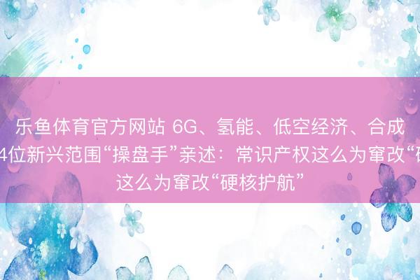 乐鱼体育官方网站 6G、氢能、低空经济、合成生物……4位新兴范围“操盘手”亲述：常识产权这么为窜改“硬核护航”