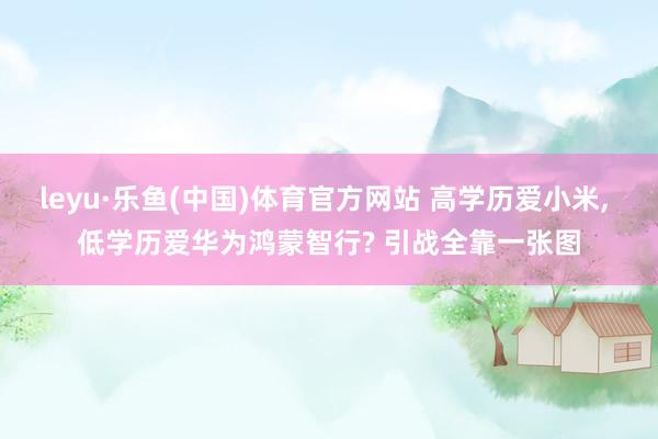 leyu·乐鱼(中国)体育官方网站 高学历爱小米， 低学历爱华为鸿蒙智行? 引战全靠一张图