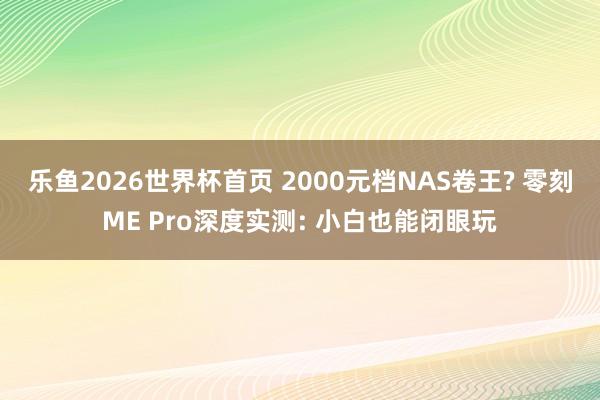 乐鱼2026世界杯首页 2000元档NAS卷王? 零刻ME Pro深度实测: 小白也能闭眼玩