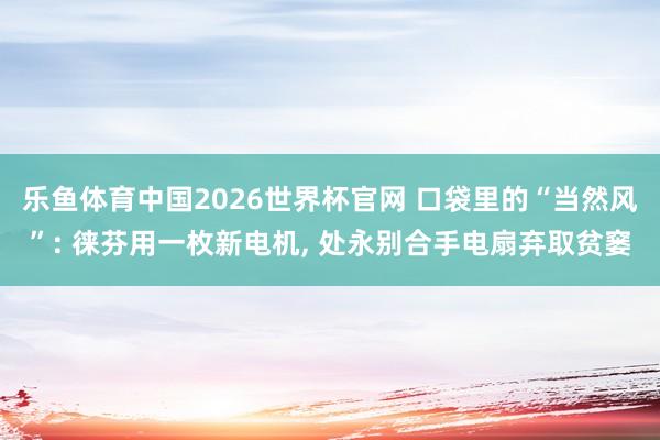 乐鱼体育中国2026世界杯官网 口袋里的“当然风”: 徕芬用一枚新电机, 处永别合手电扇弃取贫窭