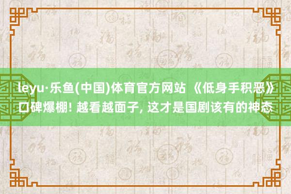 leyu·乐鱼(中国)体育官方网站 《低身手积恶》口碑爆棚! 越看越面子, 这才是国剧该有的神态