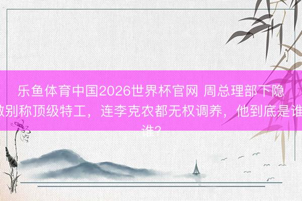 乐鱼体育中国2026世界杯官网 周总理部下隐敝别称顶级特工，连李克农都无权调养，他到底是谁？