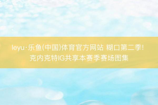 leyu·乐鱼(中国)体育官方网站 糊口第二季! 克内克特IG共享本赛季赛场图集