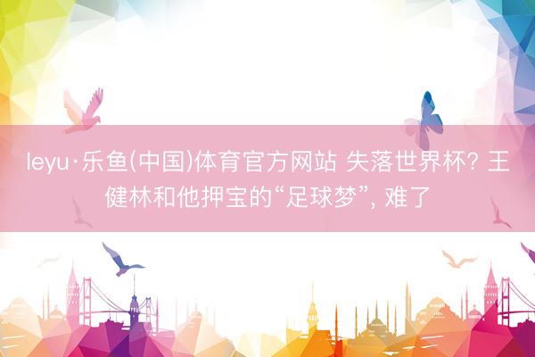 leyu·乐鱼(中国)体育官方网站 失落世界杯? 王健林和他押宝的“足球梦”， 难了