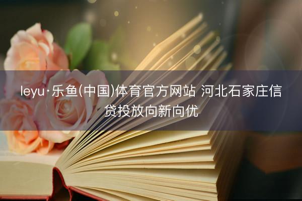 leyu·乐鱼(中国)体育官方网站 河北石家庄信贷投放向新向优